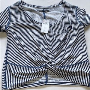 NEW! Abercrombie Cropped Twist Tie Top